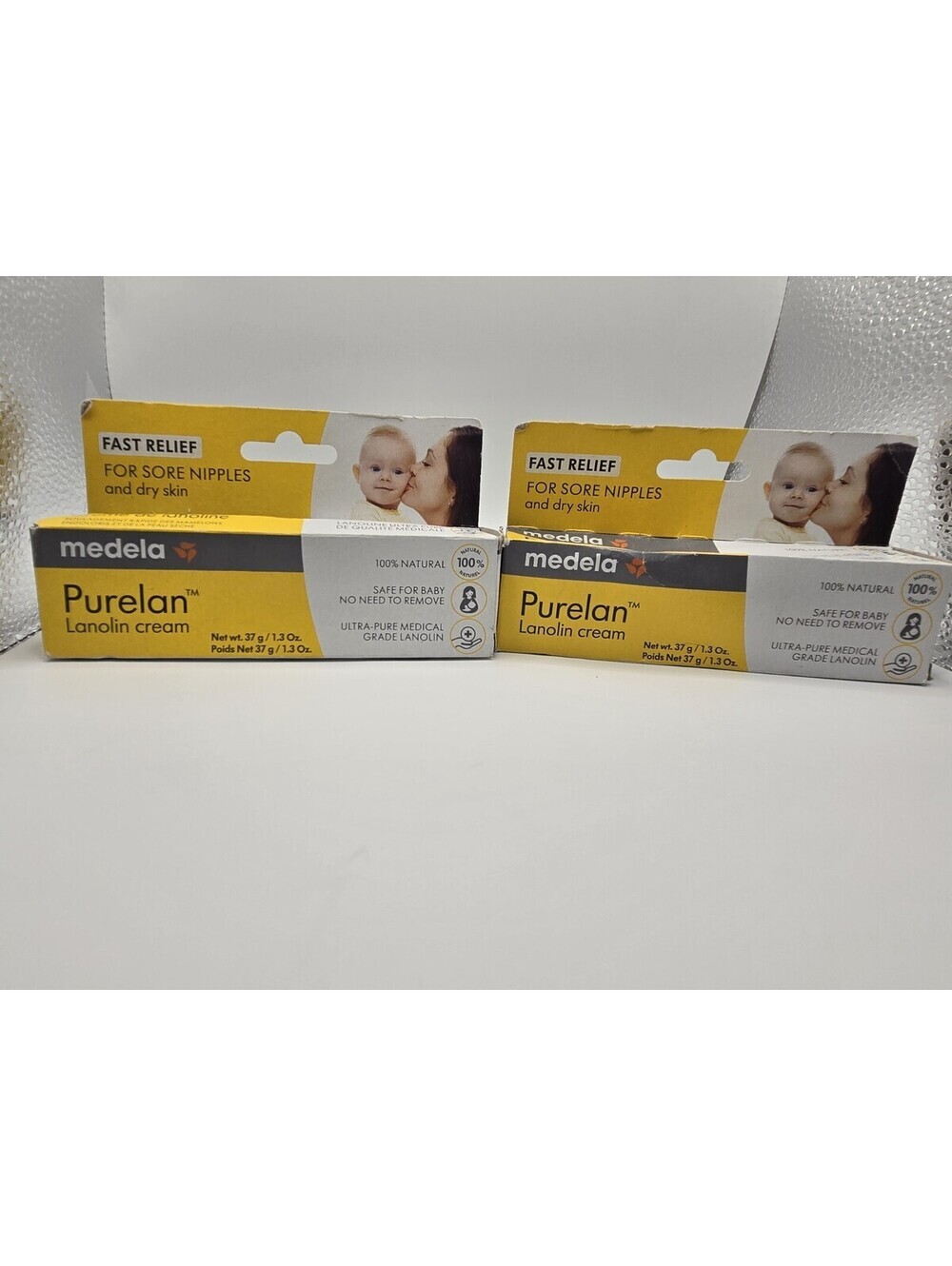 Medela Purelan Lanolin Cream 37g 1.3oz 2 Pack 100% Natural Nipple Cream